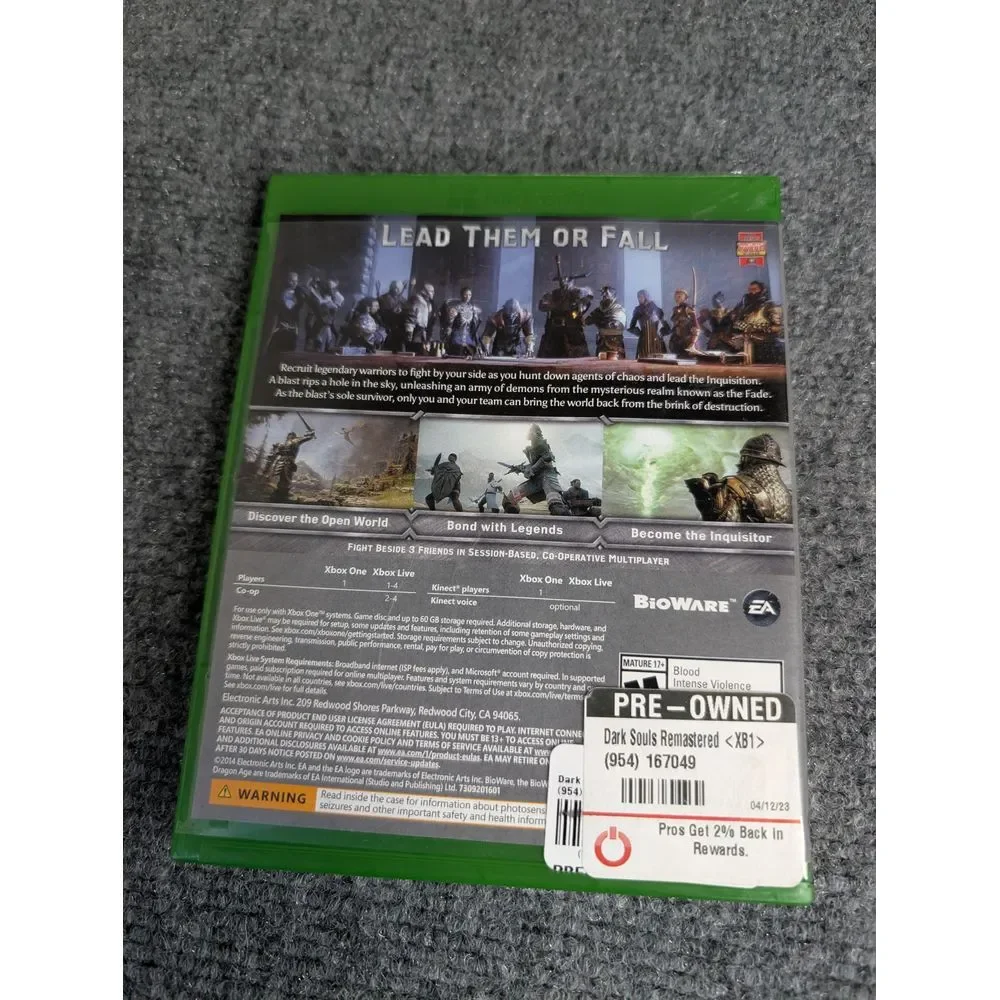 Dragon Age Inquisition (2014 XBOX One) Game Disc & Cover Art TESTED/ WORKS‎
